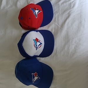 Lot of 3 Blue Jays snapbacks